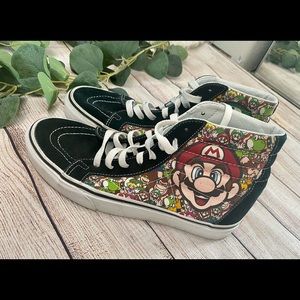 Vans Mario Bros! Women’s size 9, Mens size 7.5!